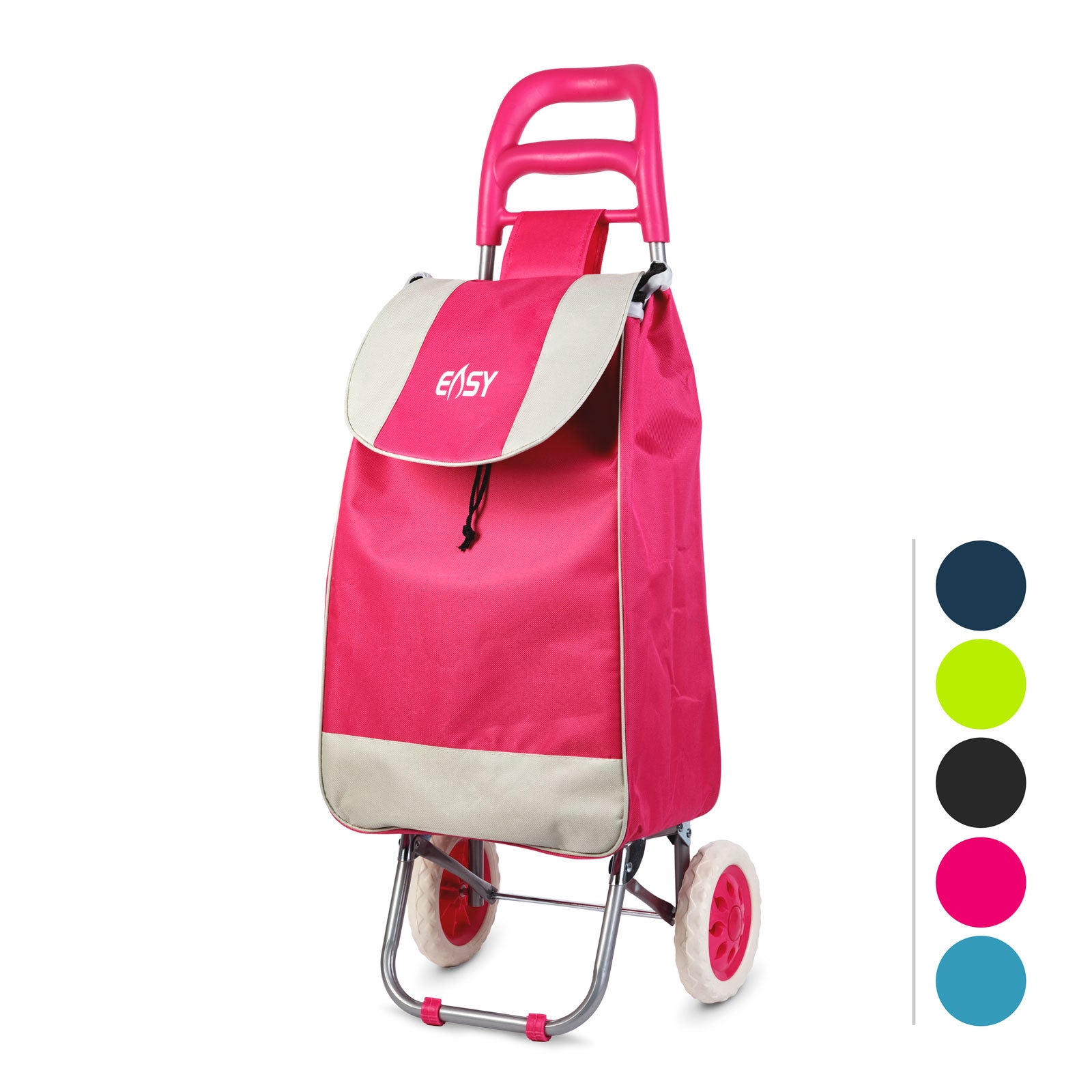 Húzható bevásárlótáska kerekekkel – 5 szín – 94x35x26 cm – poliészter