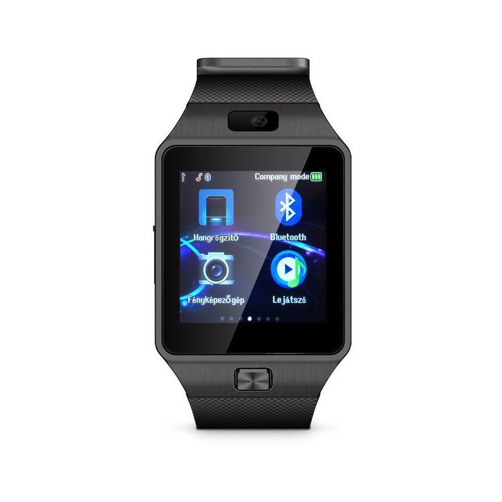 DZ Magyar nyelvű okos óra full fekete szíjjal