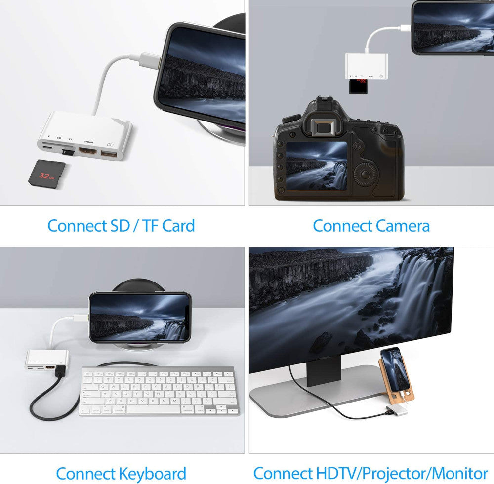 videó adapter 5 az 1-ben LXJ-THT-020 fehér