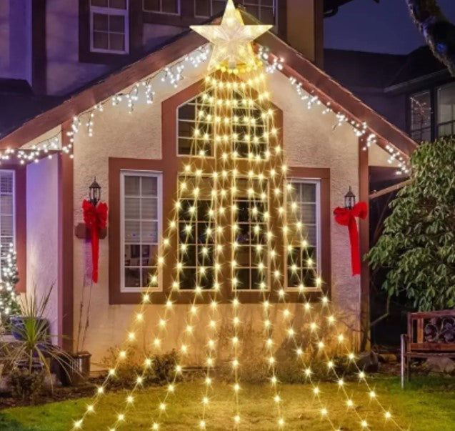 LED Karácsonyfa Fényfüzér Melegfehér világítás 2M 193 LED