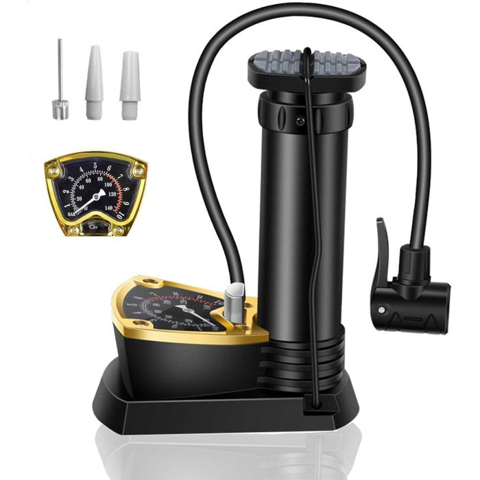 Mini pedálos légpumpa 120 PSI – autóhoz, biciklihez, labdához, felfújható játékokhoz