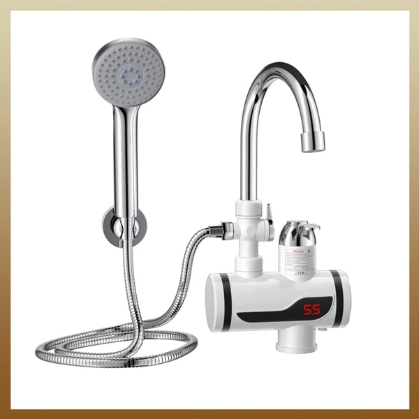 Elektromos átfolyós vízmelegítő csaptelep zuhannyal alsó (RX-001)