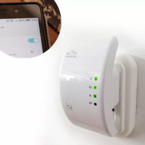 Szuper Erős WiFi Jelerősítő – Beépített Antennával, WiFi Repeater