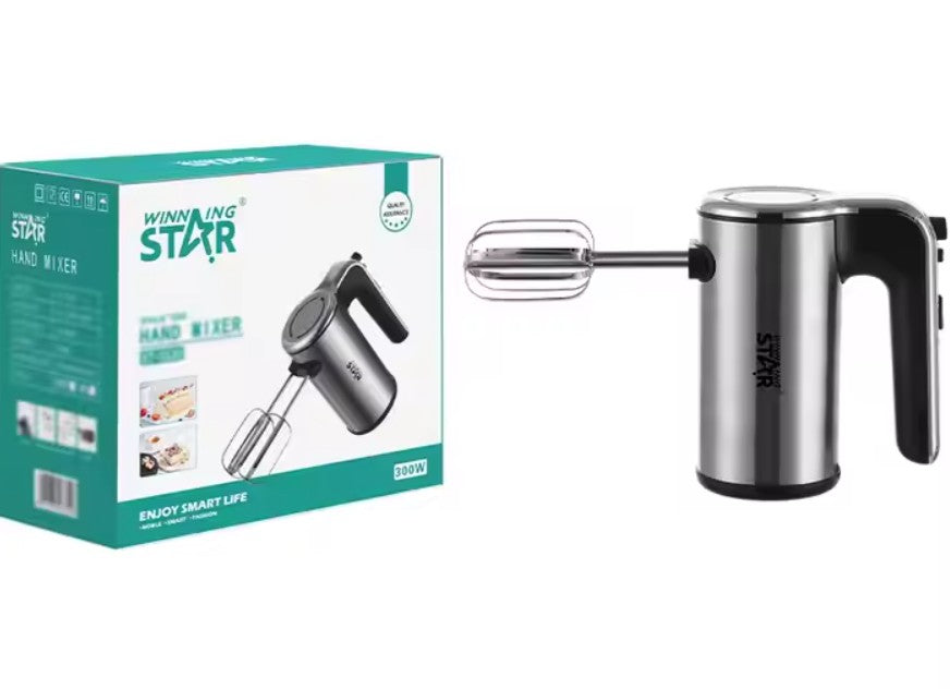 Winning Star Kézi Mixer – 300W, Rozsdamentes Acél Házzal