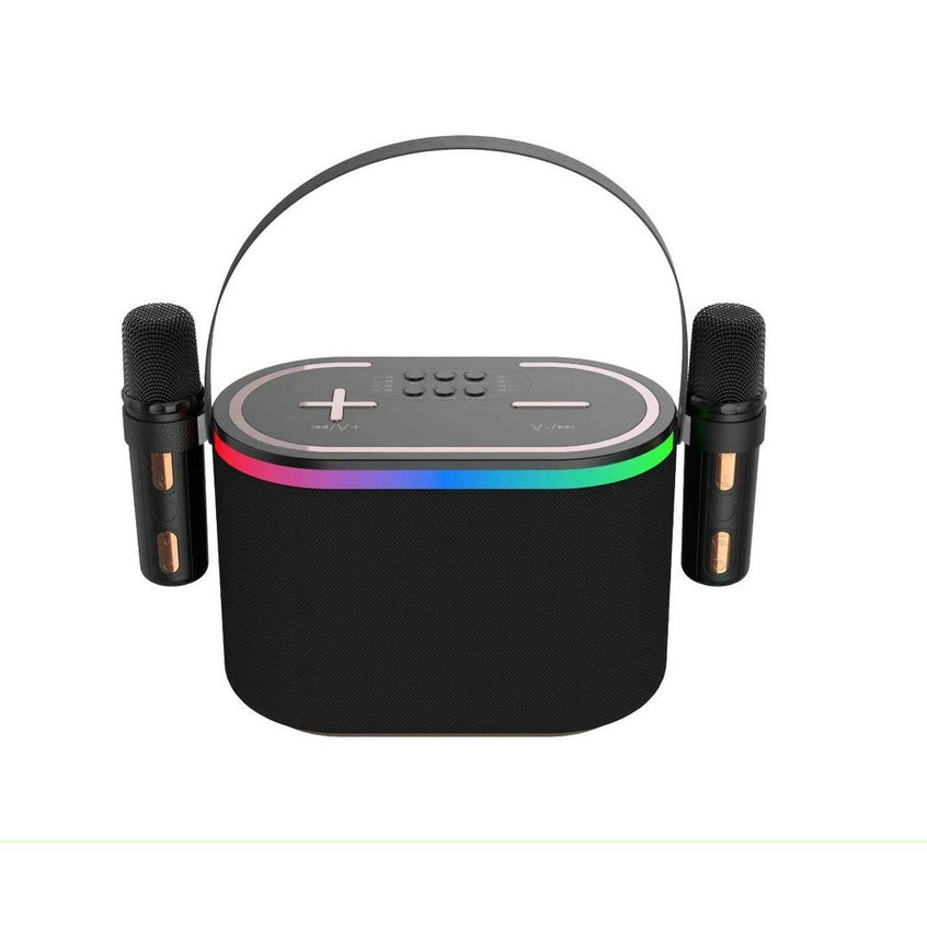 A95 Bluetooth karaoke hangszóró 2 vezeték nélküli mikrofonnal, kompakt kialakítás