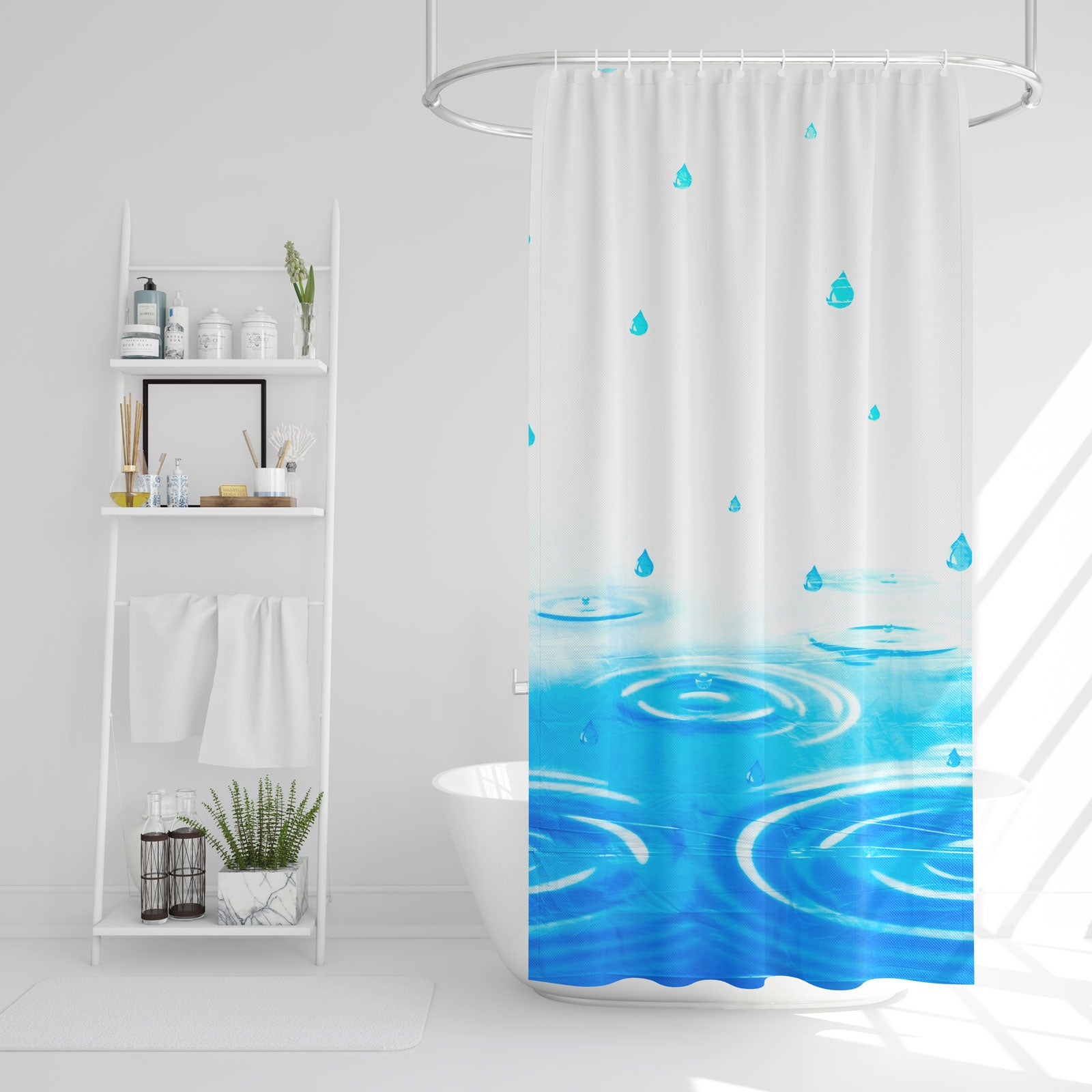 Vízcseppmintás Zuhanyfüggöny