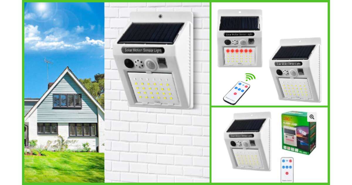 Fali Szolár Riasztórendszer Lámpa – Biztonság és Megvilágítás Napenergiával