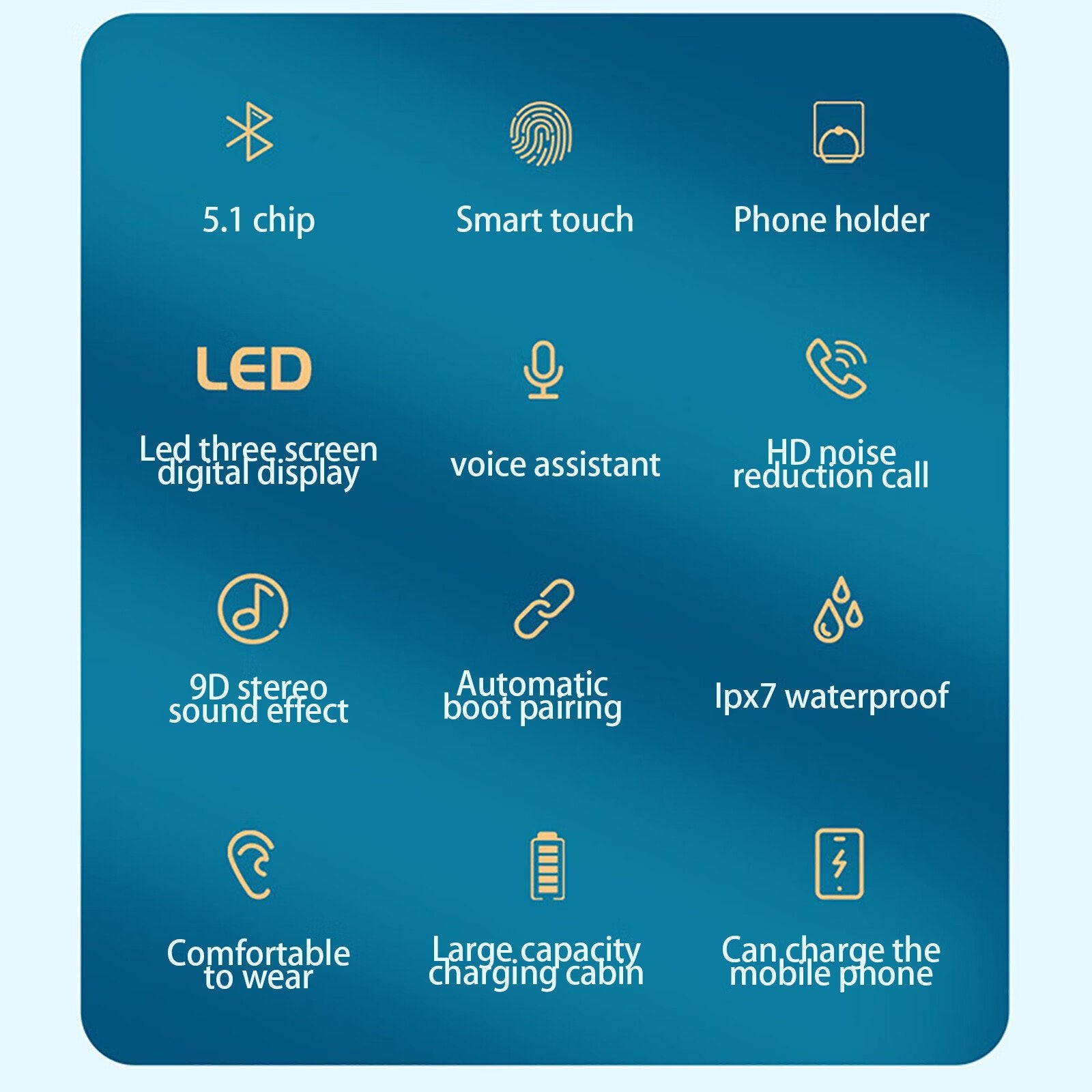 TWS F9 Bluetooth fülhallgató powerbankkal fehér