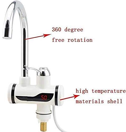 Vízmelegítős csap kijelzős, alsó kiállás