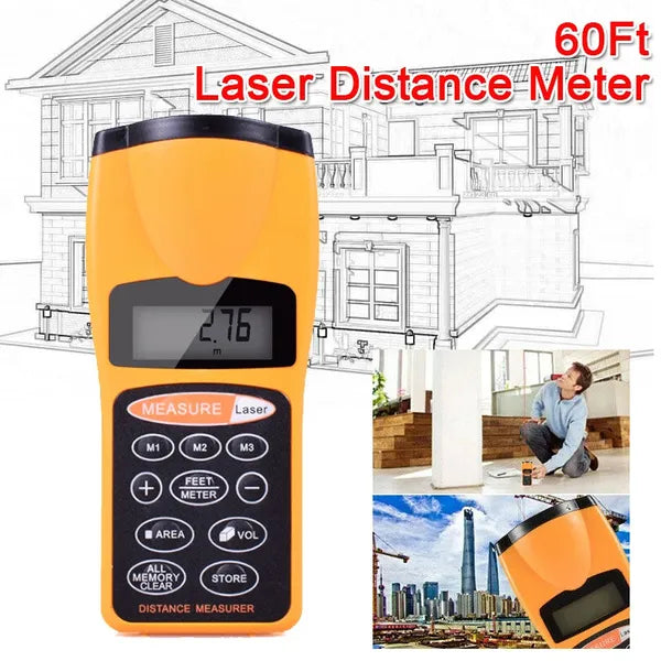 Digitális ultrahangos távolságmérő – Pontos és gyors távolságmérés akár 18 méterig!