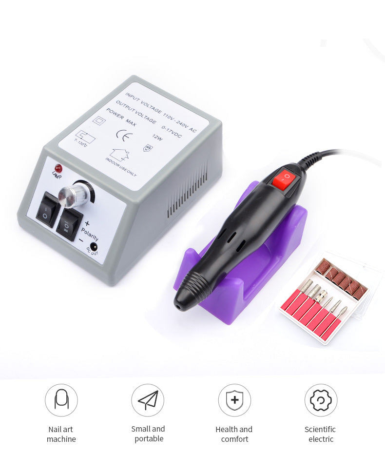 Szabályozható fordulatszámú elektromos manikűr és pedikűr szett csiszolófejekkel