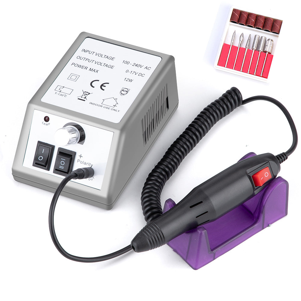 Szabályozható fordulatszámú elektromos manikűr és pedikűr szett csiszolófejekkel