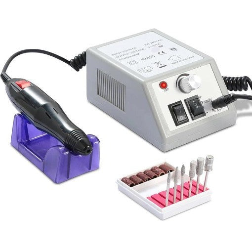 Szabályozható fordulatszámú elektromos manikűr és pedikűr szett csiszolófejekkel