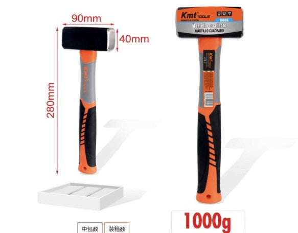 Bontókalapács, csúszásmentes gumi fogantyúval, erős építőipari kéziszerszám