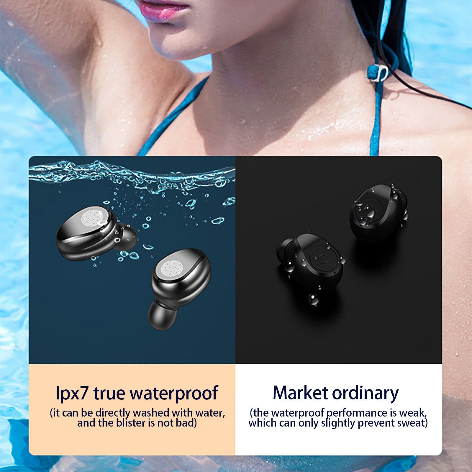 TWS F9 Bluetooth fülhallgató powerbankkal fehér