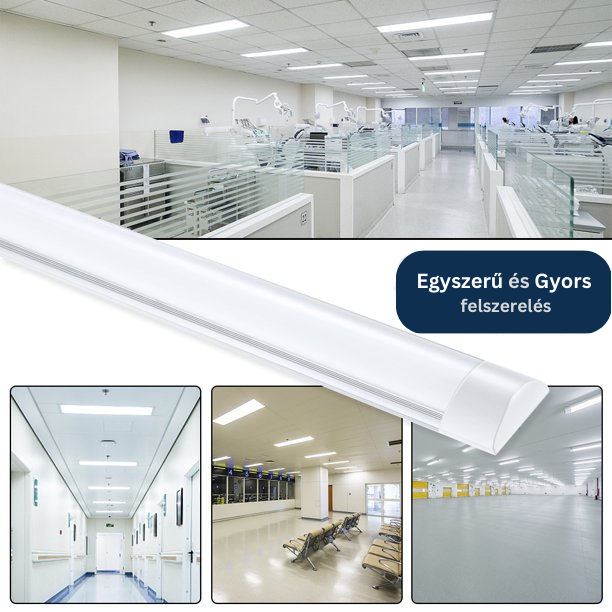 120W Mennyezeti LED Fénycső – Erőteljes Hidegfehér Világítás