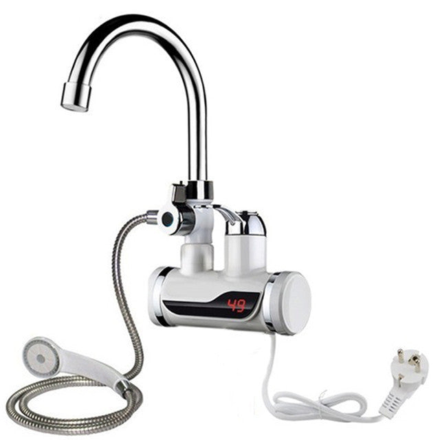 Vízmelegítős csap kijelzős, alsó kiállás