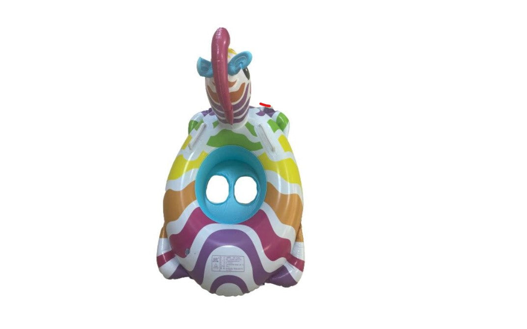 Felfújhatós beülős gyerek úszógumi - szivárvány zebrás