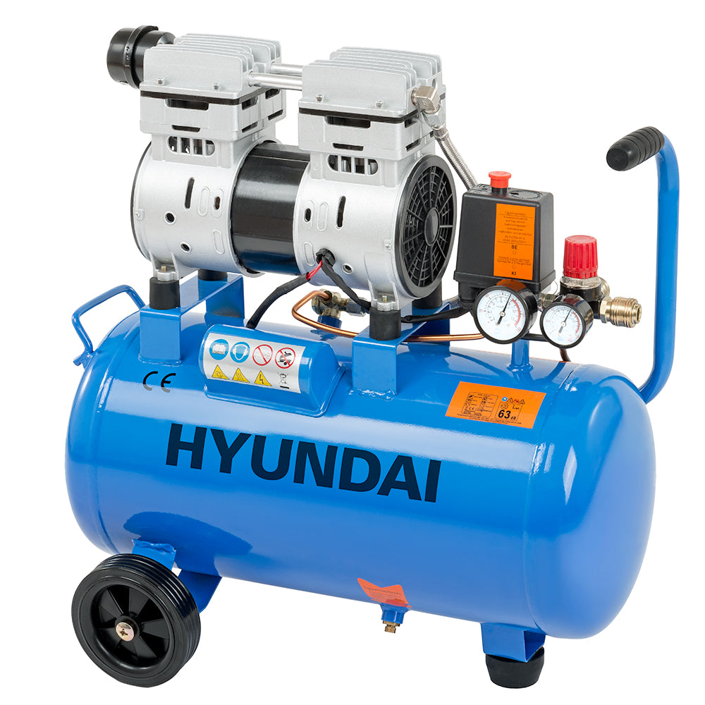 Hyundai HYD-24F Csendes olajmentes kompresszor, 8 bar, 750W Teljesítmény