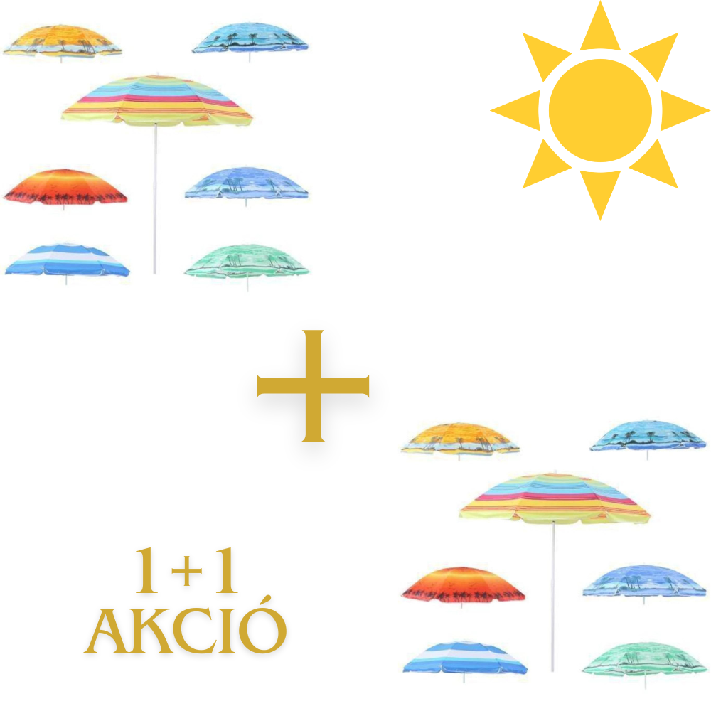 1+1 Akció - Kerti napernyő 180cm, színes strandernyő