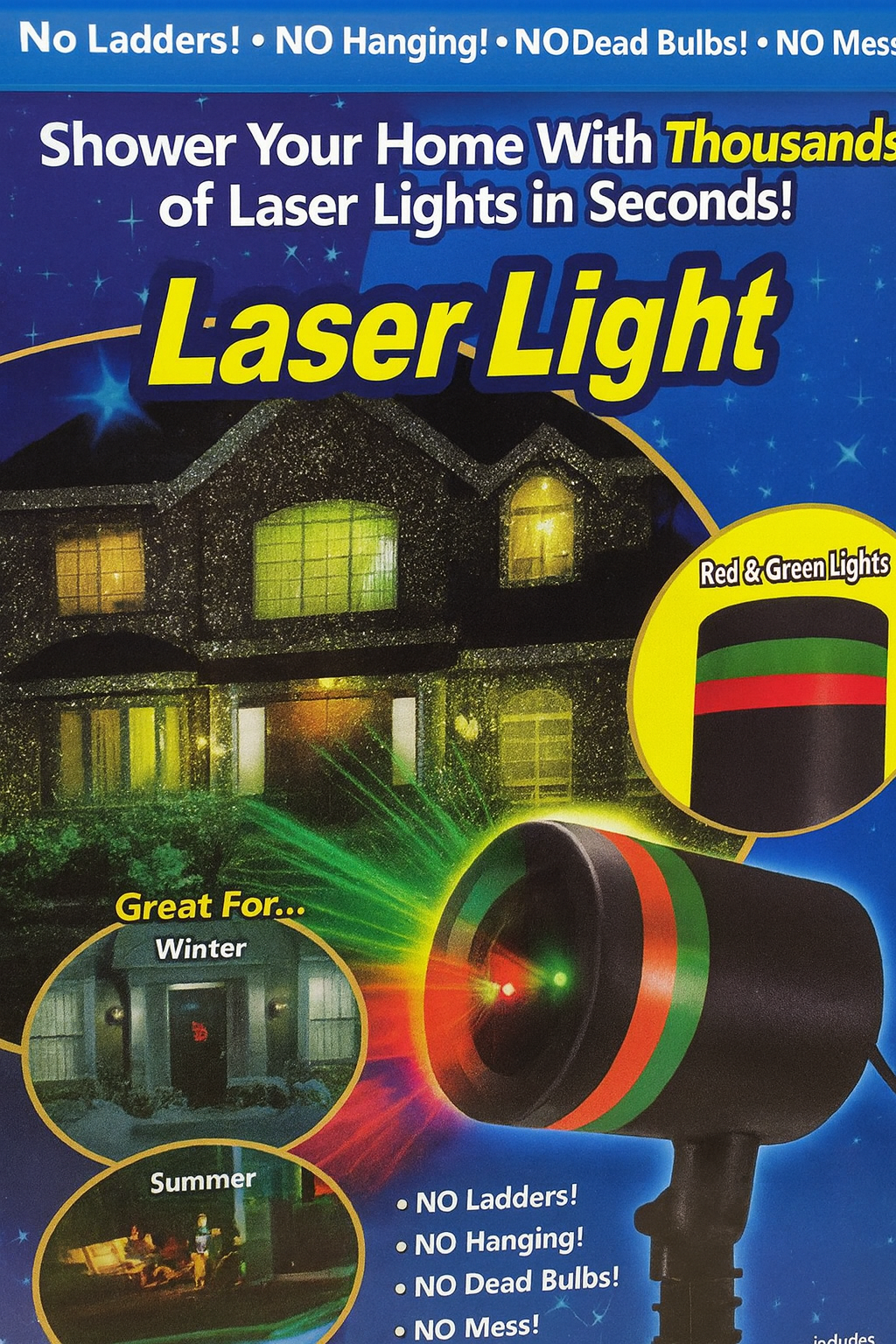 Lazer Shower kültéri és beltéri fényjáték, dekorációs vílágítás