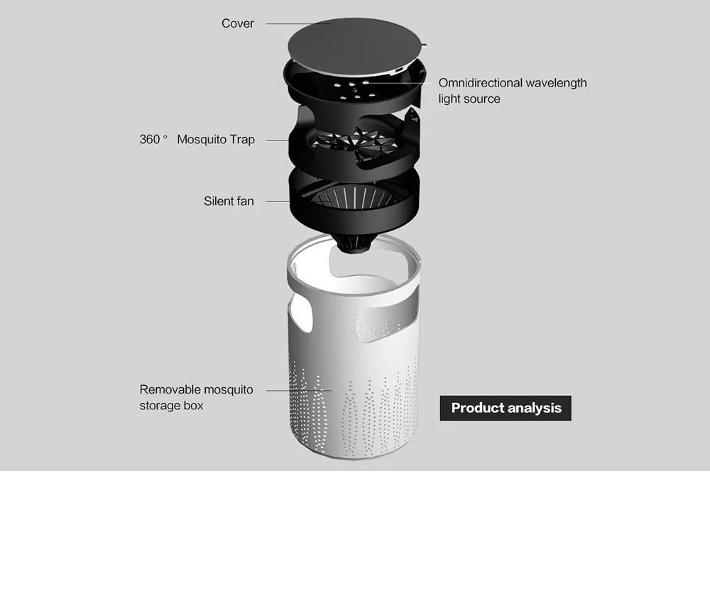 LED-es rovar és szúnyogírtó lámpa gép, USB-s légyinhalátor/szúnyogölő