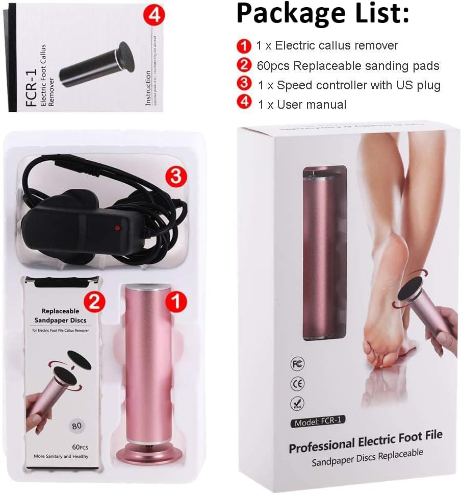 Elektromos Sarokreszelő és Bőrkeményedés-eltávolító – Állítható Sebességgel, Professzionális Pedikűr Eszköz Cserélhető Csiszolókorongokkal