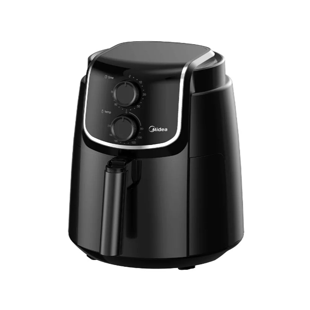 Midea MF-TN35D Air Fryer – Tekerőgombos Forrólevegős Sütő, 1500 W, 3.5 L, Fekete