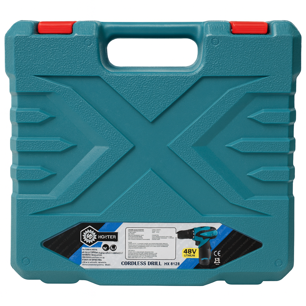 HÖXTER HX-8128 48V Akkus Fúró-csavarozó, 2 db akkumulátorral, kofferben