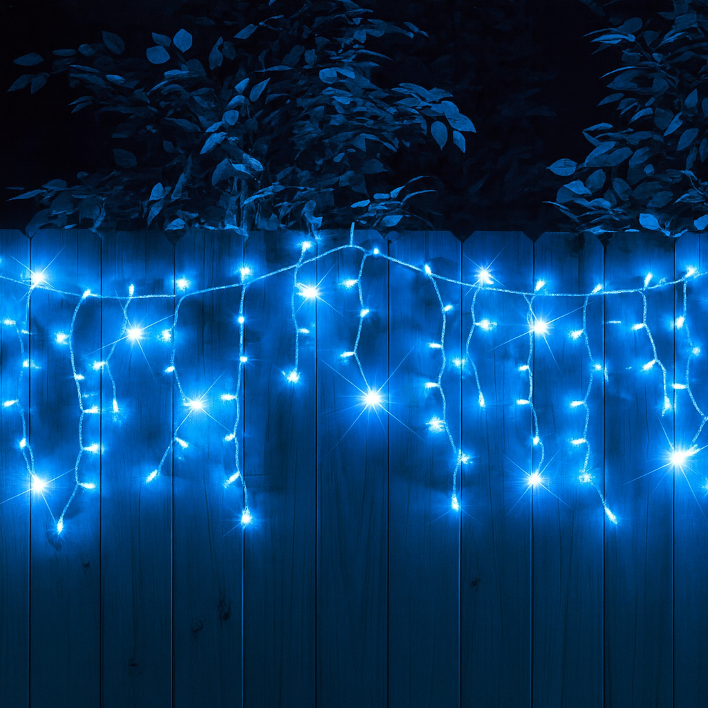 25m Toldható Kék LED Jégcsap Fényfüzér – 500 LED