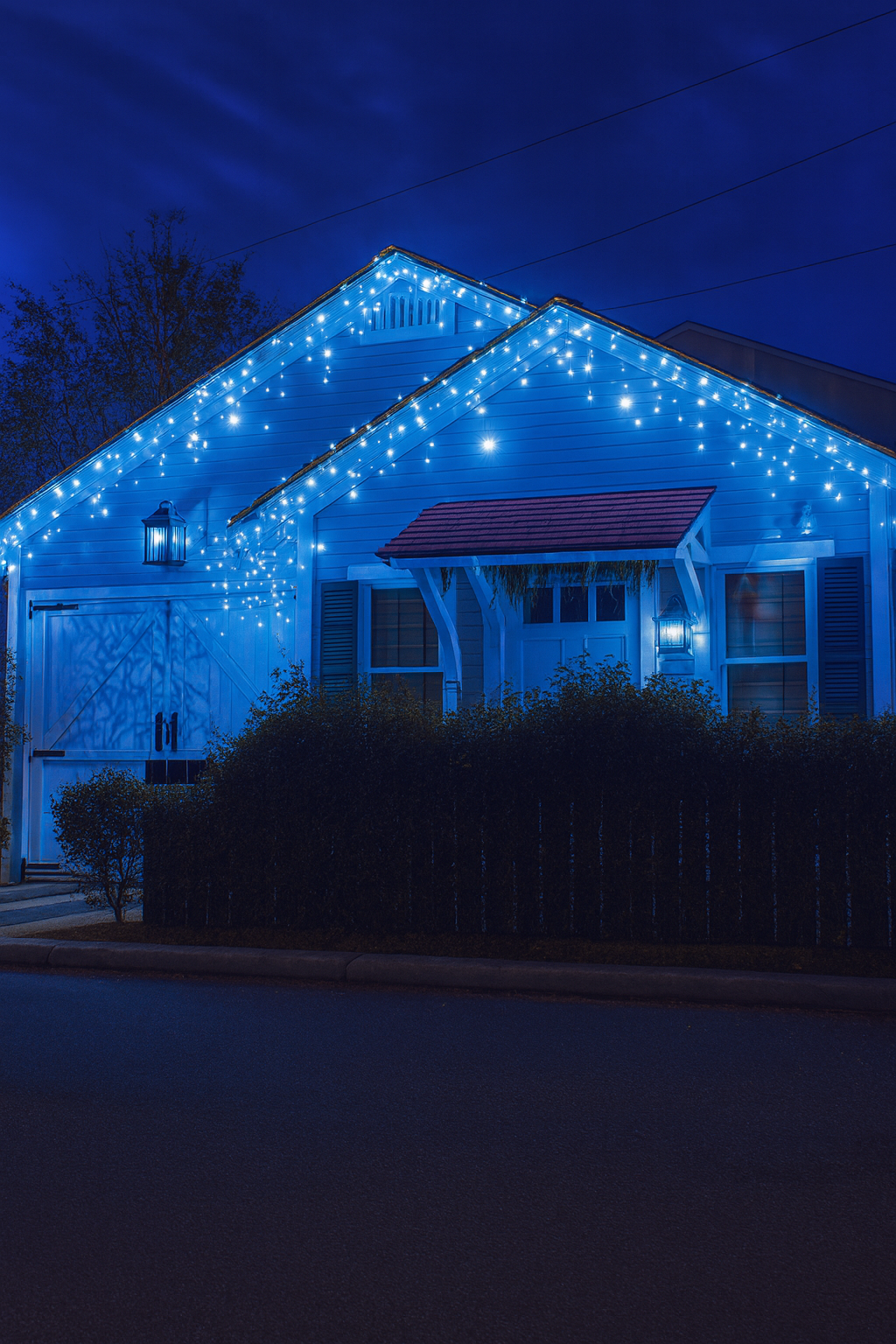 25m Toldható Kék LED Jégcsap Fényfüzér – 500 LED