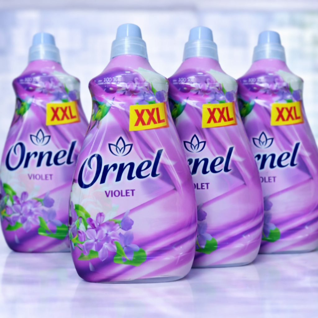 Ornel Violet XXL Öblítő Csomag – 4 db x 2,4l Intenzív Virágos Illattal