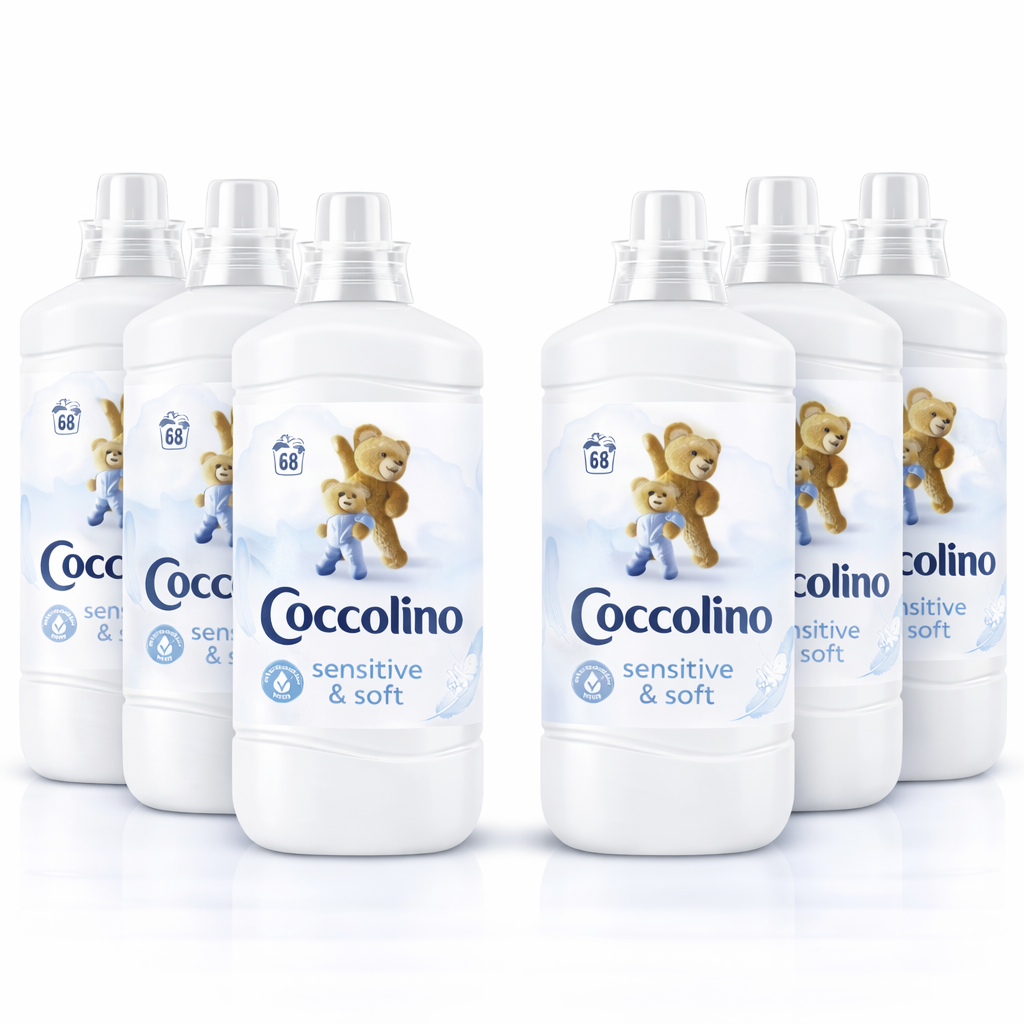Coccolino Sensitive & Soft Öblítő Csomag – 6 db, Bőrbarát Formula