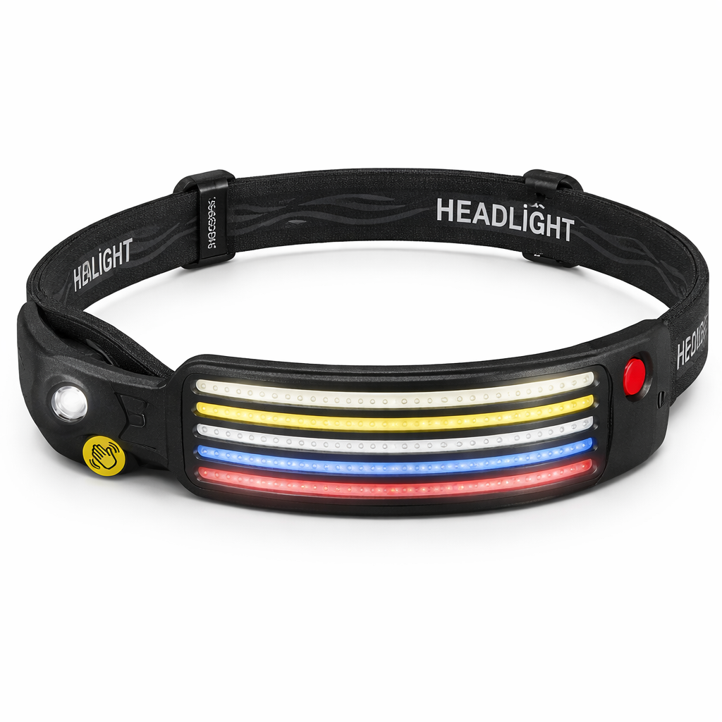 Kézmozdulatos LED fejlámpa 3000 lumen – széles fény, akkumulátoros