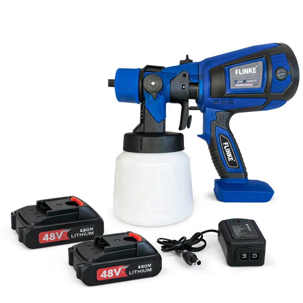 FLINKE FK-8050 48V Akkumulátoros Festékszóró Pisztoly – Professzionális Elektromos Festékszóró