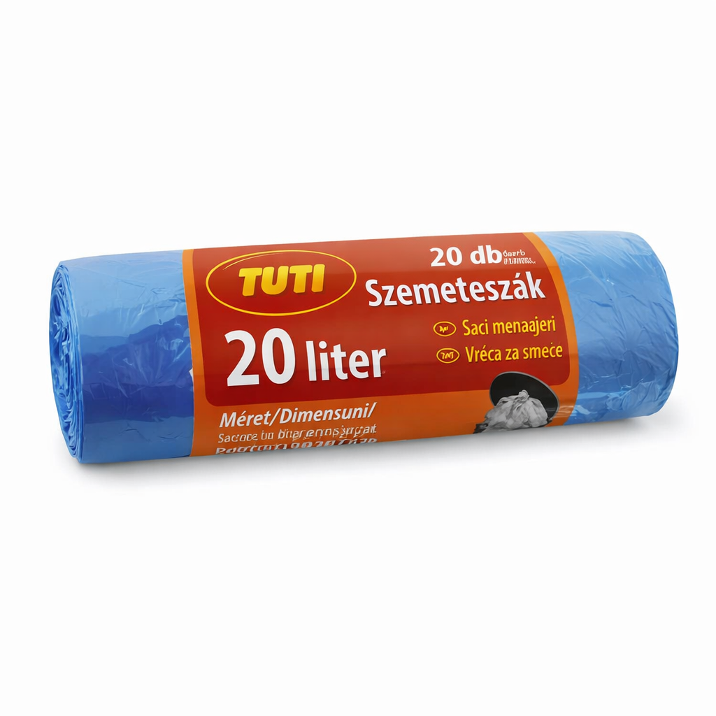 TUTI Szemeteszsák 20 liter – 20 db-os Tekercs, Strapabíró Kivitel