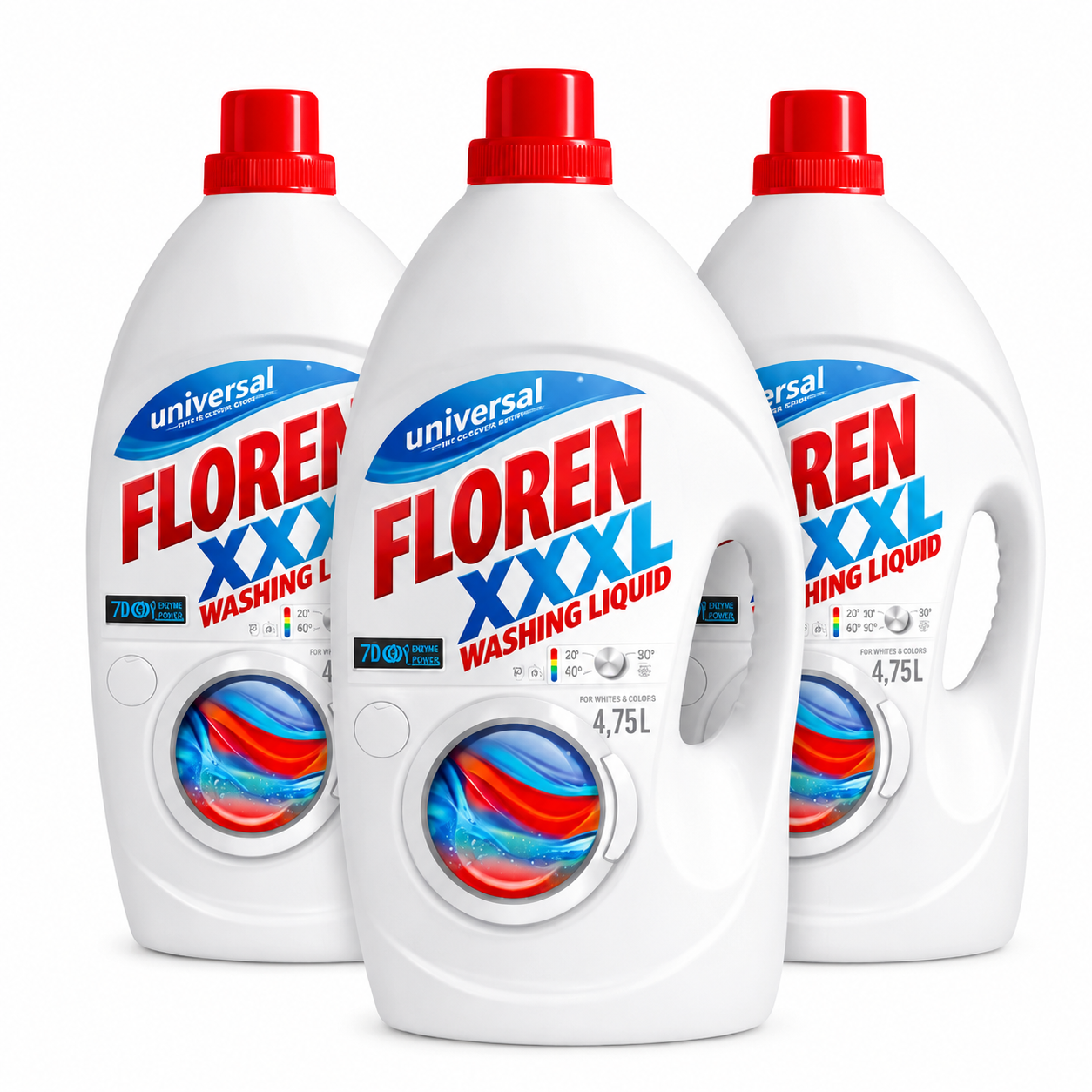 Floren XXXL Universal Mosógél 4,75L – 3 db-os Mega Csomag