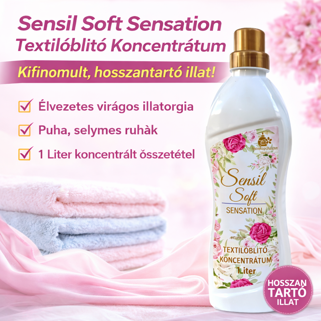 Prémium Textilöblítő Koncentrátum 1L – Hosszan Tartó Virágos Illat
