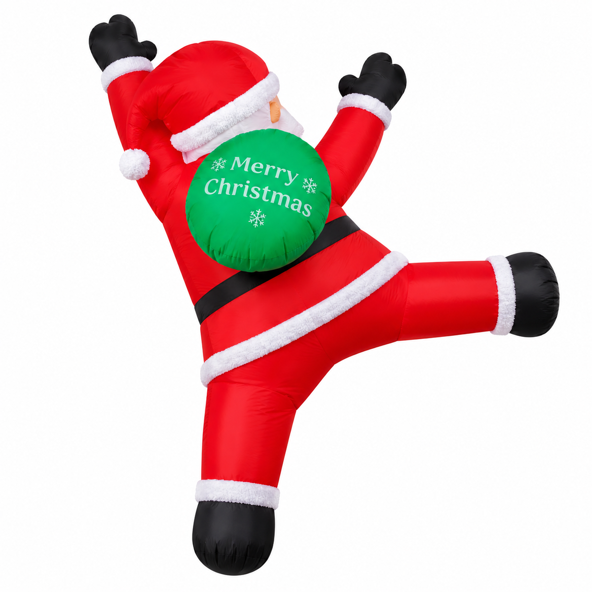 Felfújható mászó Mikulás karácsonyi dekoráció – „Merry Christmas” felirattal