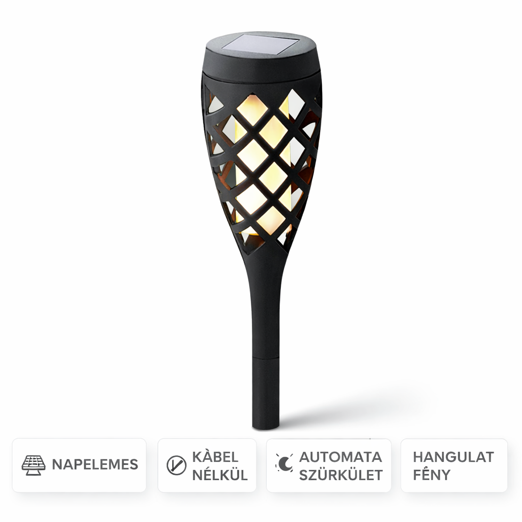 Napelemes Kerti Dekor Fáklya