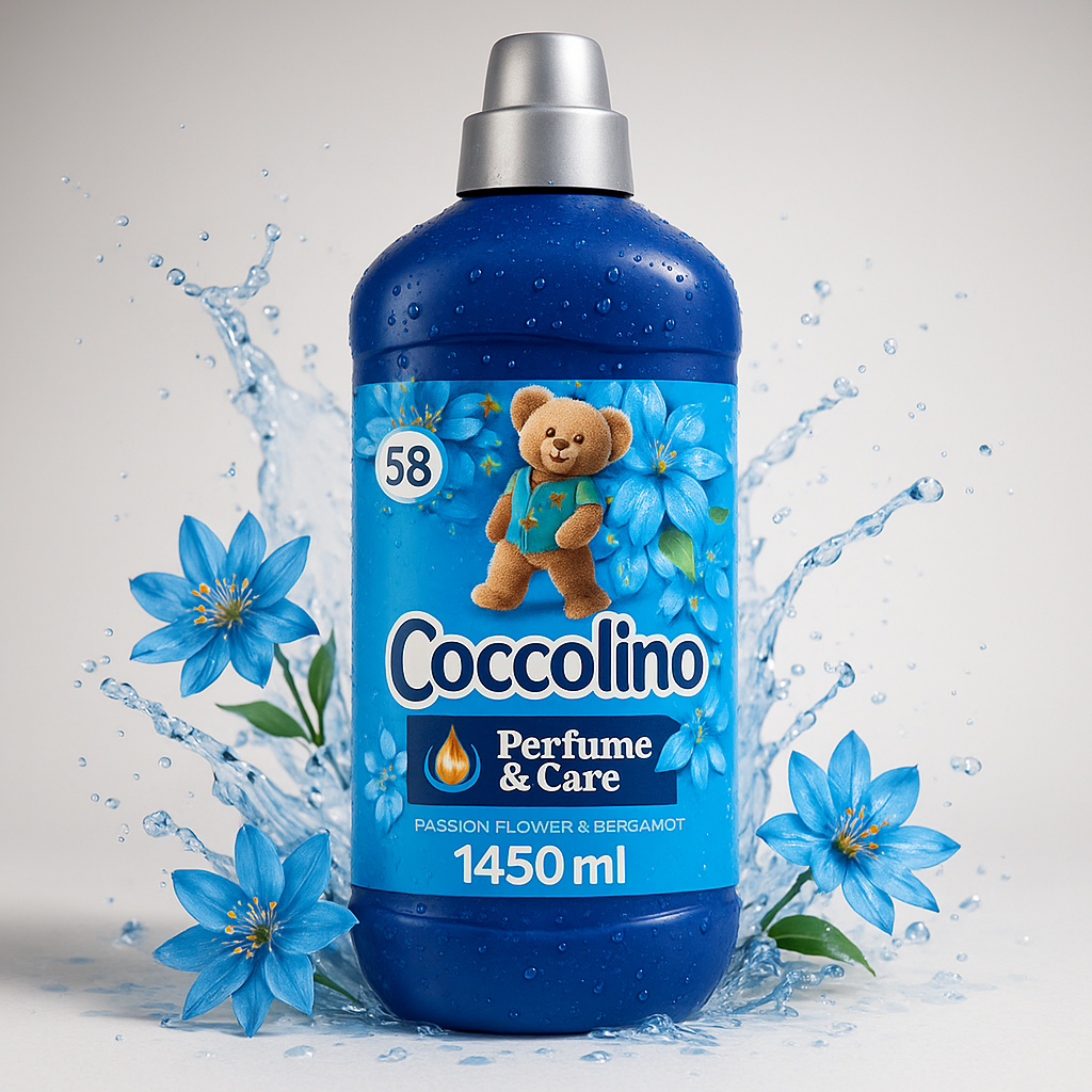 Coccolino Perfume & Care Passion Flower & Bergamot öblítő 1450 ml (58 mosás)