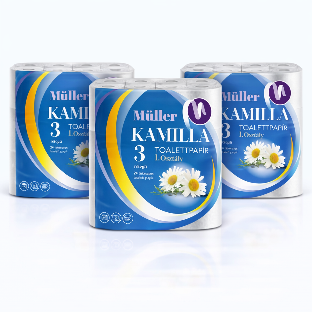 Müller Kamilla 3 rétegű Toalettpapír – 3×24 tekercses Csomag