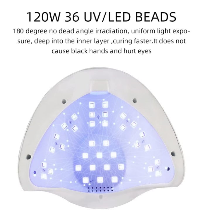 UV / LED Professzionális manikűr lámpa Sun X Plus 36 led, fehér, 120W