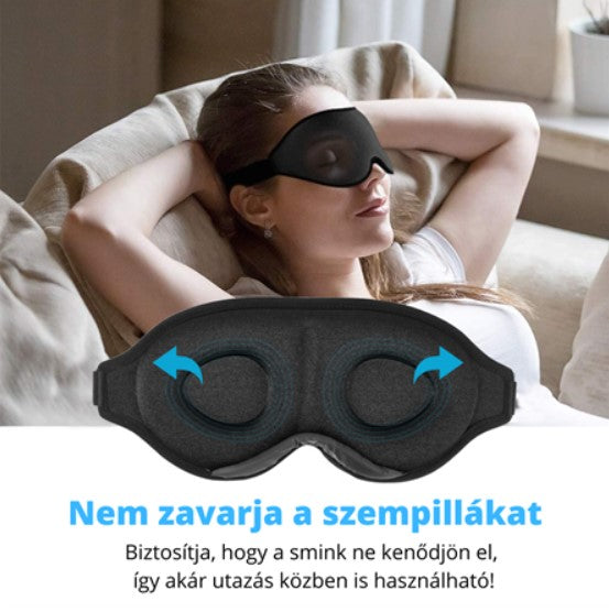 Memóriahabos 3D kialakítású szemmaszk