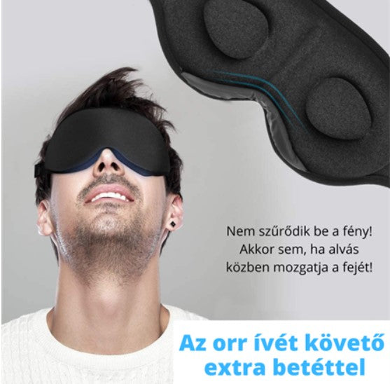 Memóriahabos 3D kialakítású szemmaszk