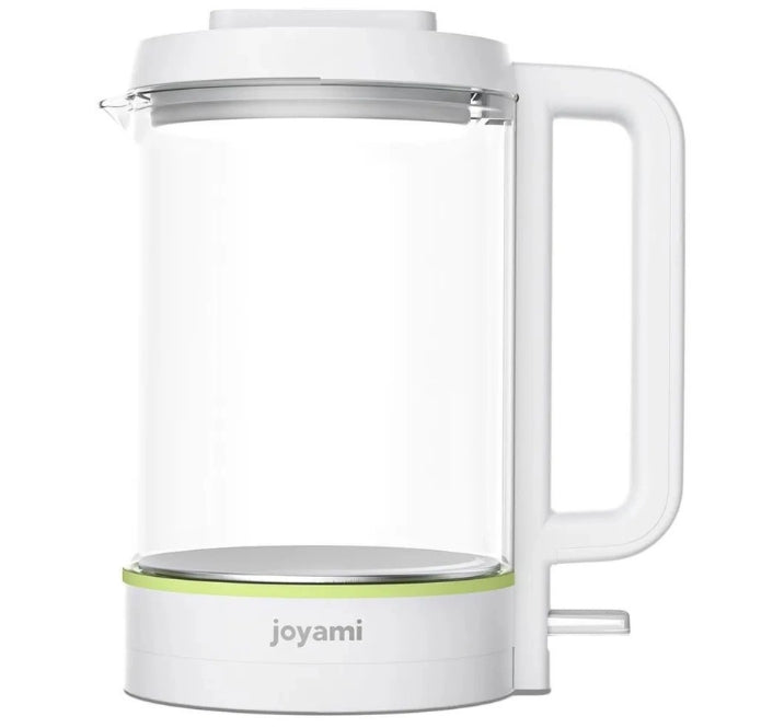 Joyami Electric Glass Kettle Elektromos Üveg Vízforraló 1,5L 1500w  A forrázásmentes védelem és az automatikus kikapcsolás gondoskodik róla, hogy a víz ne forrhasson el.