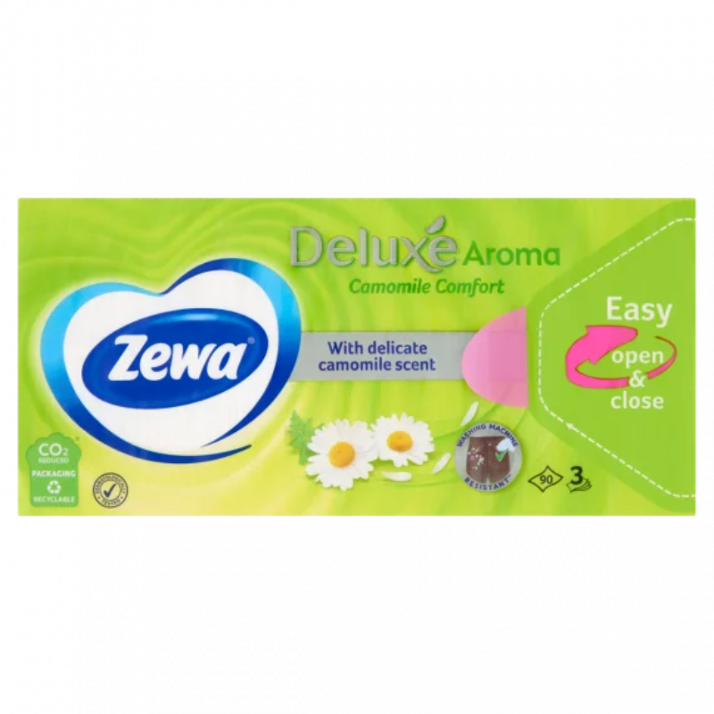 Zewa Deluxe Papír Zsebkendő Kamilla  – 3 réteg, 90db