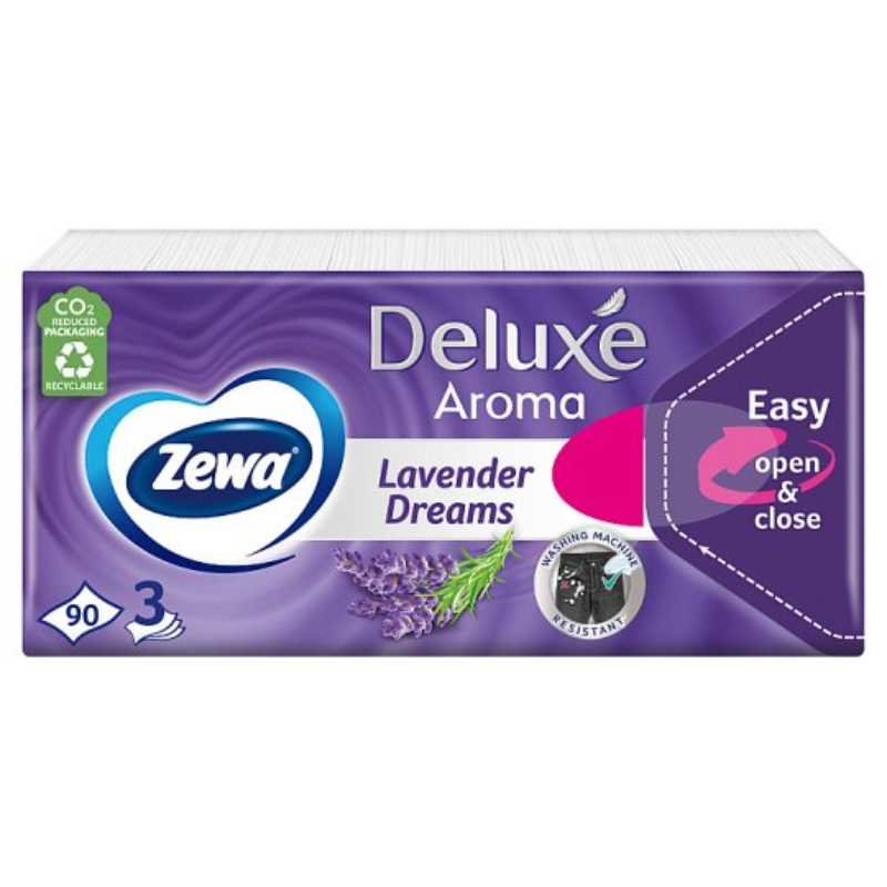 Zewa Deluxe Levendula zsebkendő 3 réteg 90db