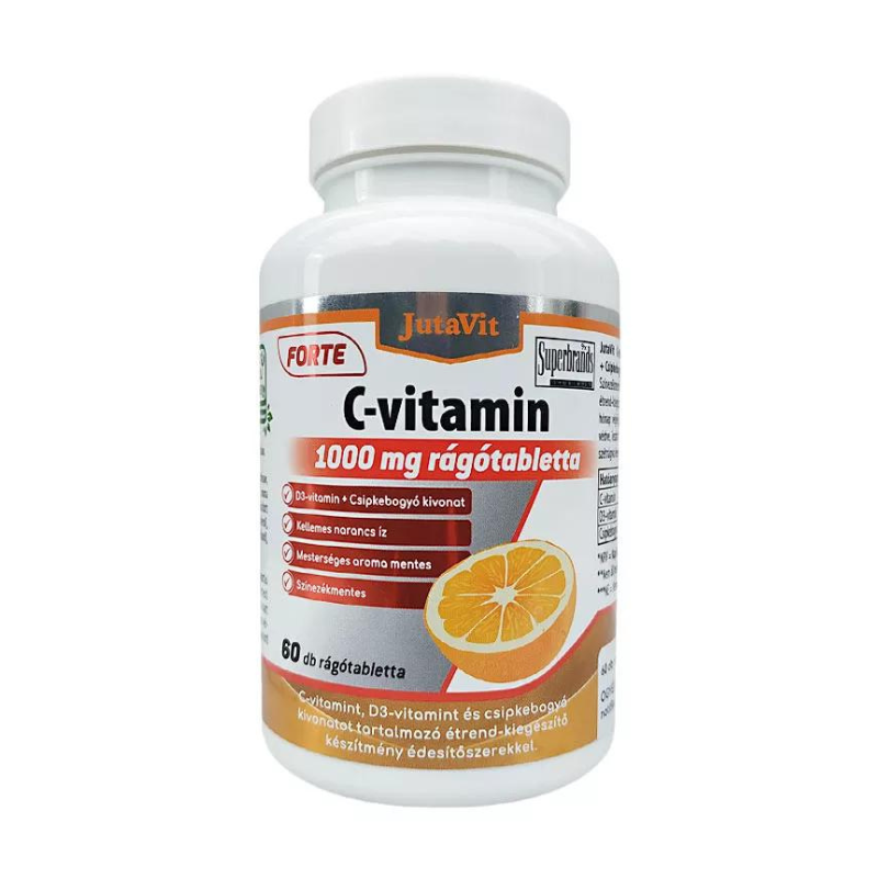 JutaVit C-vitamin 1000 mg narancsos 60db rágótabletta