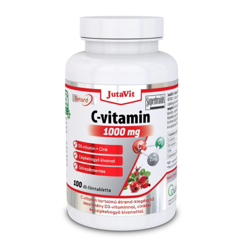 Jutavit C-vitamin 1000mg + D3-vitamin + cink 100db filmtabletta